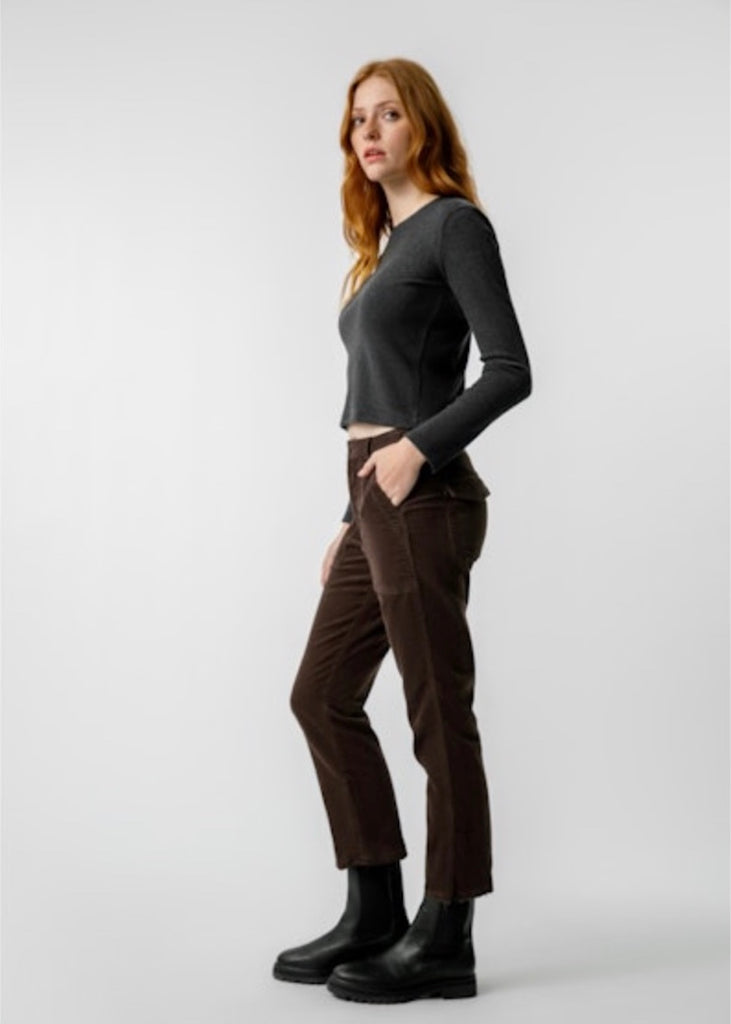 AMO Denim | Corduroy Easy Army Trouser in Espresso