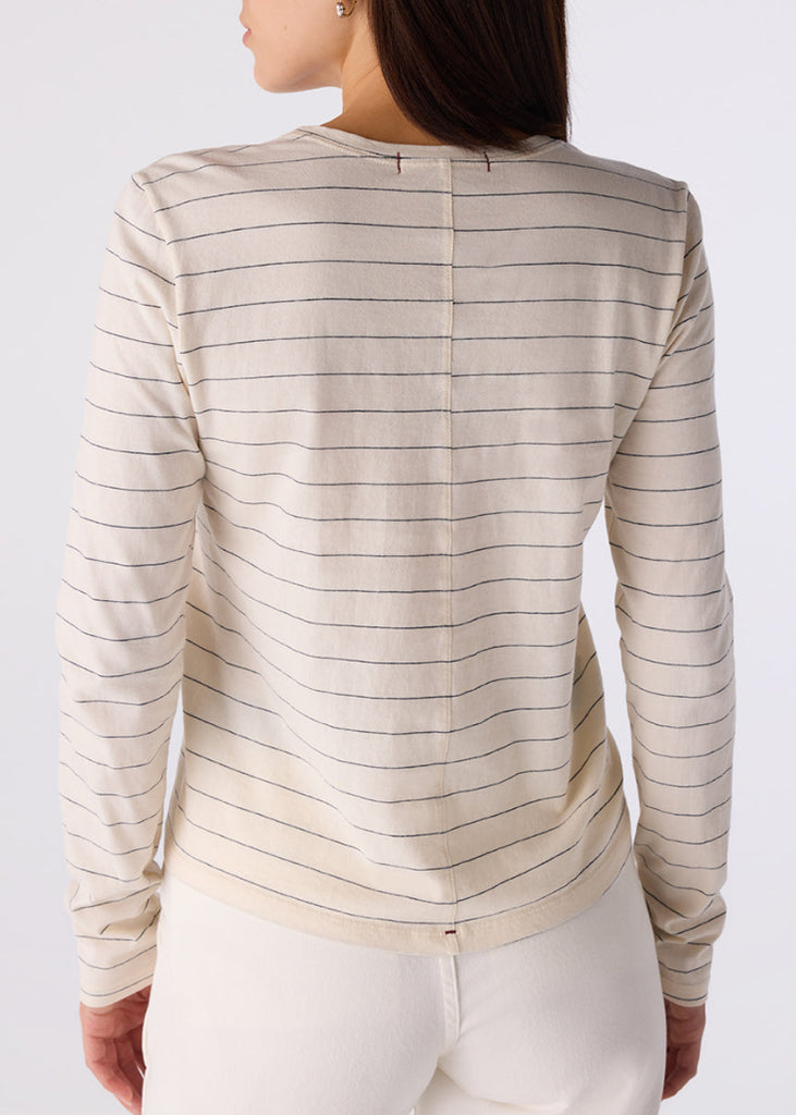 AMO | Drew Long Sleeve Tee in Stripe