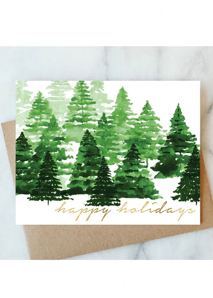 Abigail Jayne Design | Happy Holiday Trees Card