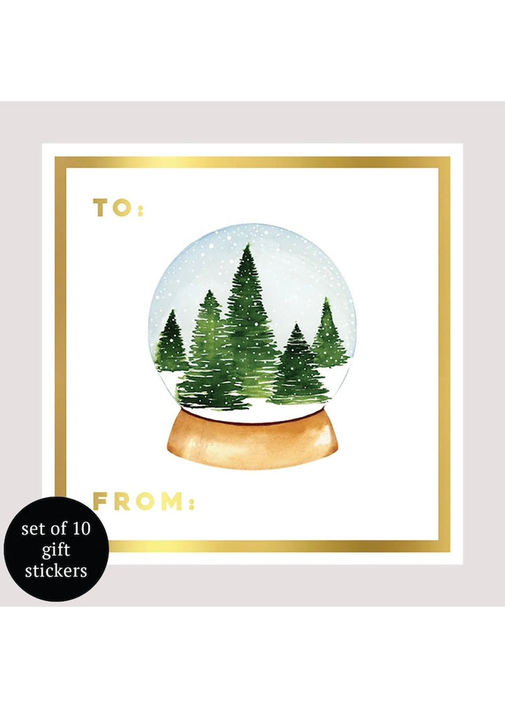 Abigail Jayne Design | Snow Globe Holiday Gift Stickers - Set of 10