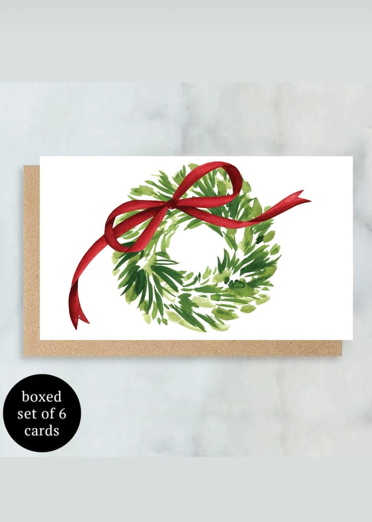 Abigail Jayne Design | Wreath with Bow Mini Cards | Boxed Set of 6