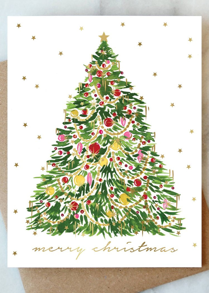 Abigail Jayne Design | Tinsel Christmas Tree Holiday Card