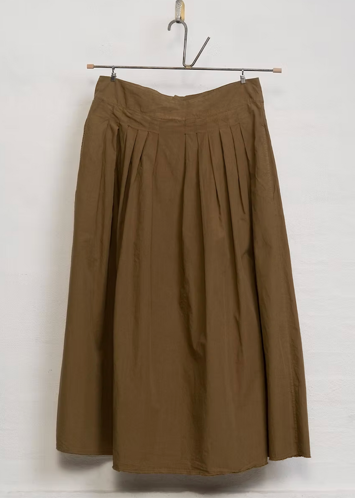 Aequamente | Fine Cotton Skirt | Legno Brown