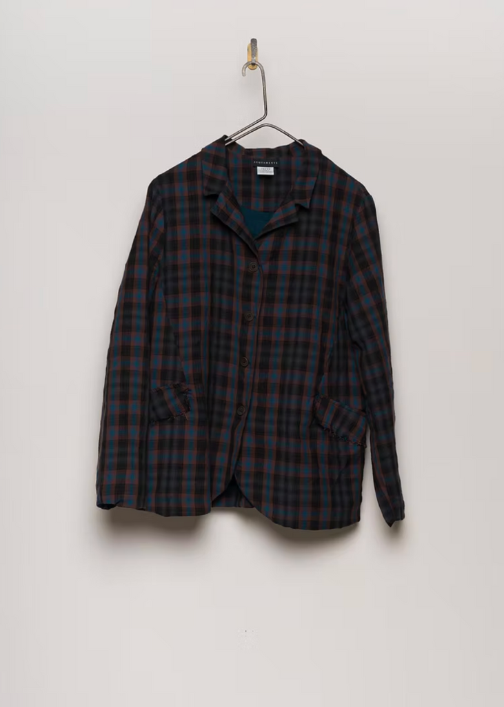 Aequamente | Jacket in Navy Plaid