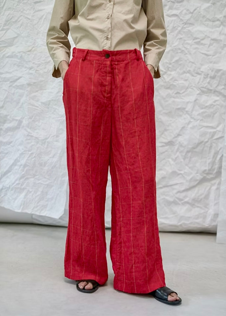 Aequamente | Pant | Red Stripe