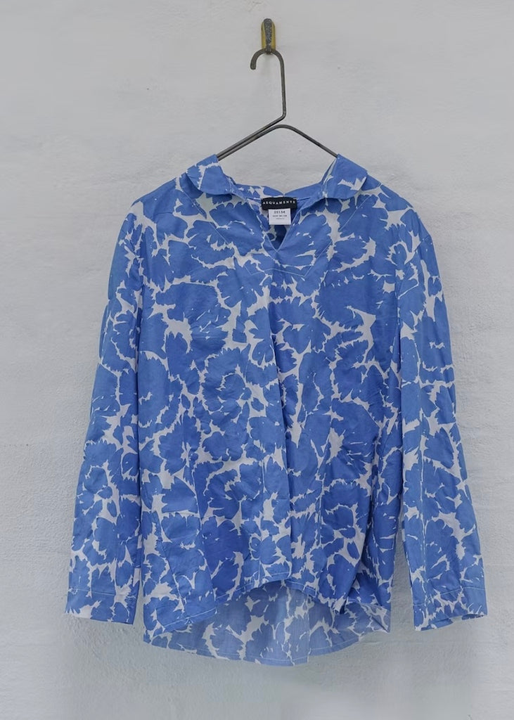 Aequamente | Shirt | Blue Pattern