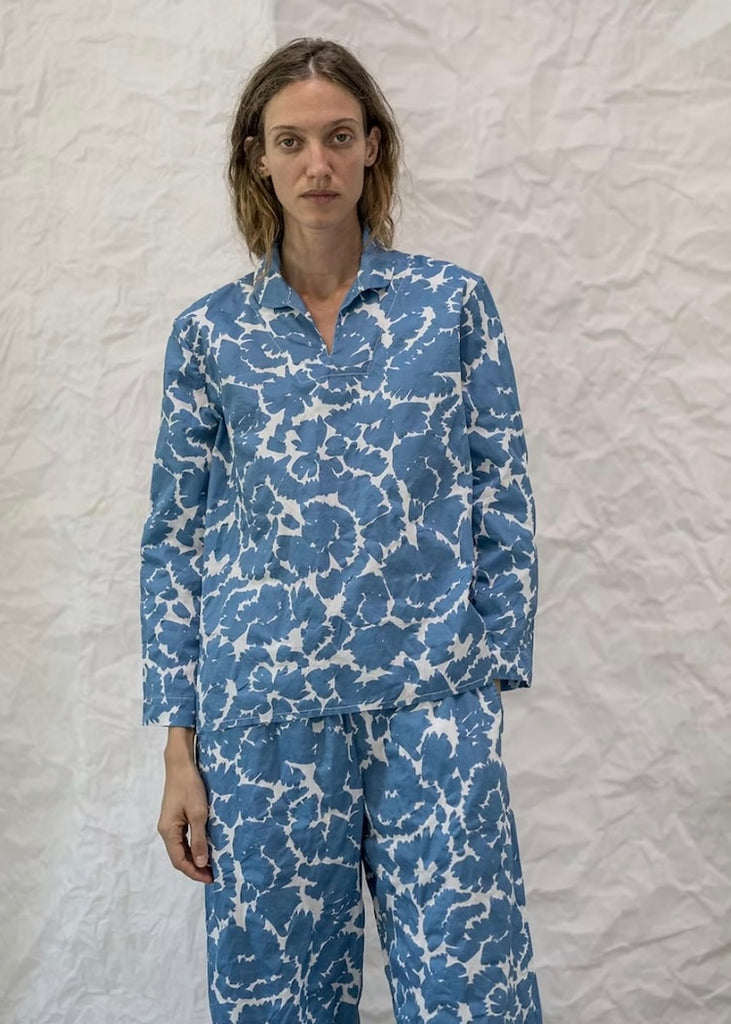 Aequamente | Shirt | Blue Pattern