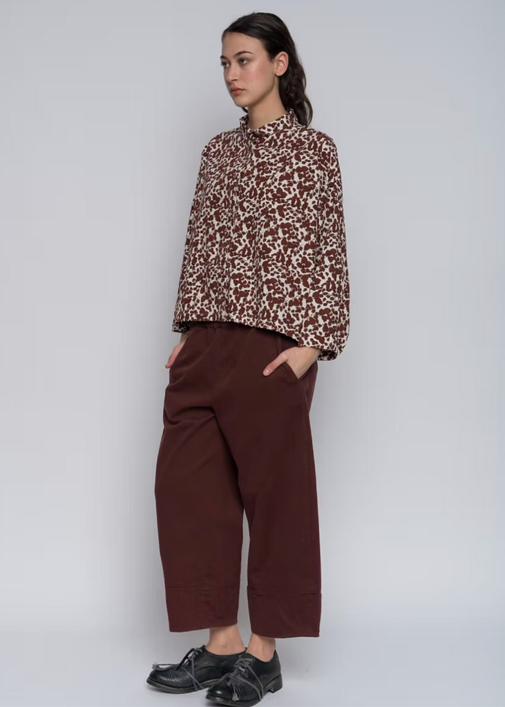 Aequamente | Shirt in Brown Floral