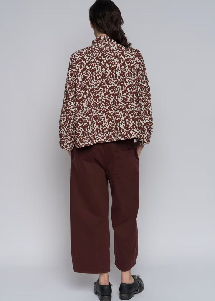 Aequamente | Shirt in Brown Floral