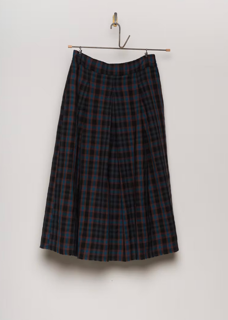 Aequamente | Skirt in Navy Plaid
