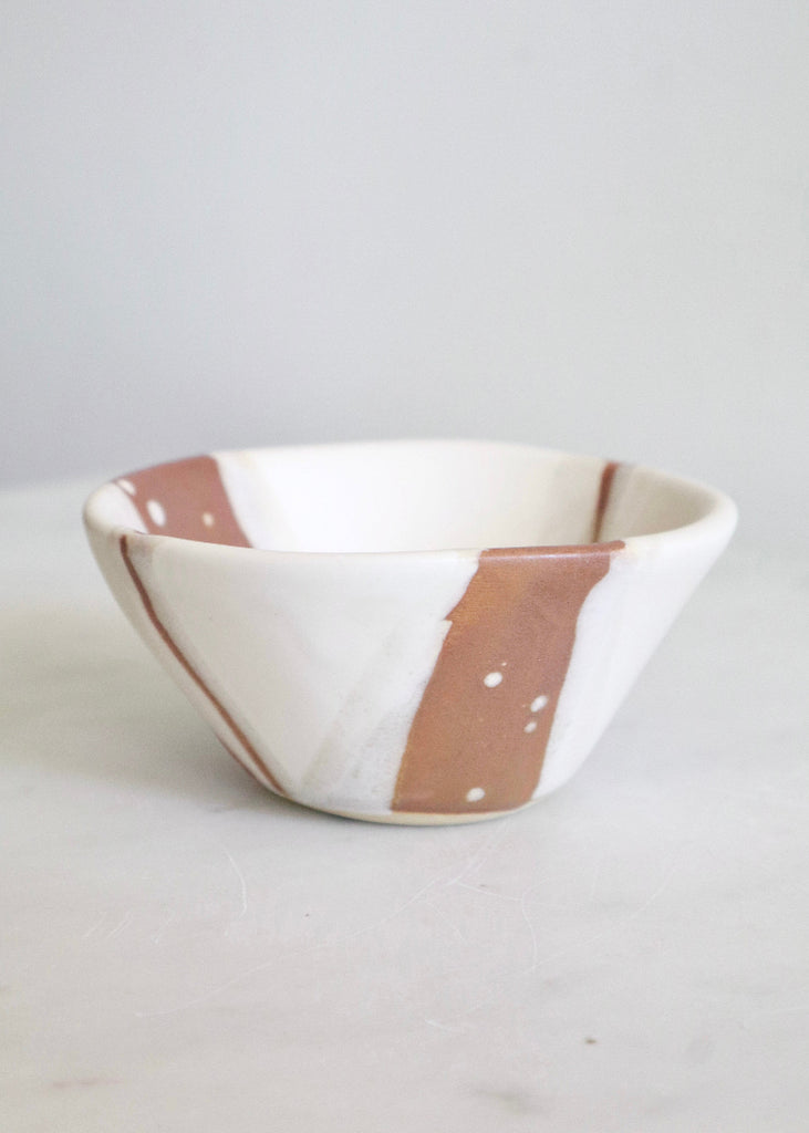 Alex Marshall Studios | 4" Round Bowl | Sienna on Matte White