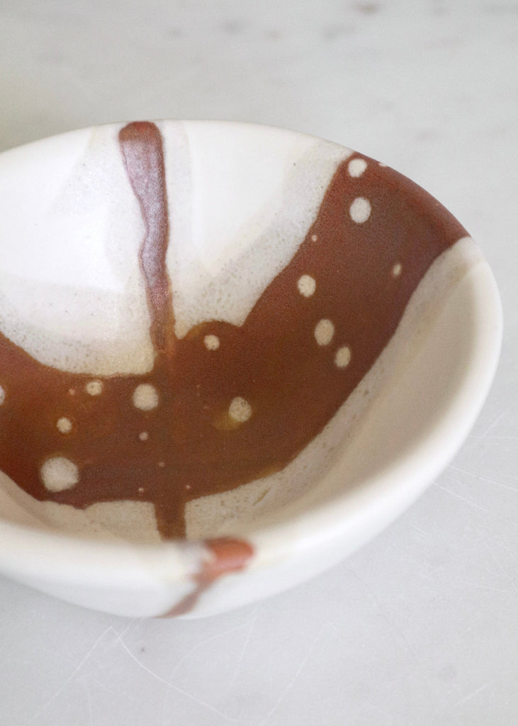 Alex Marshall Studios | 4" Round Bowl | Sienna on Matte White