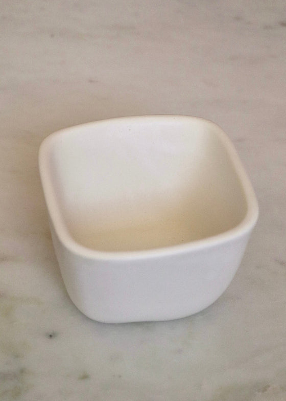 Alex Marshall Studios | 4" Square Bowl | Matte White