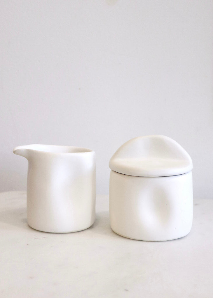 Alex Marshall Studios | Creamer + Sugar Bowl | Matte White
