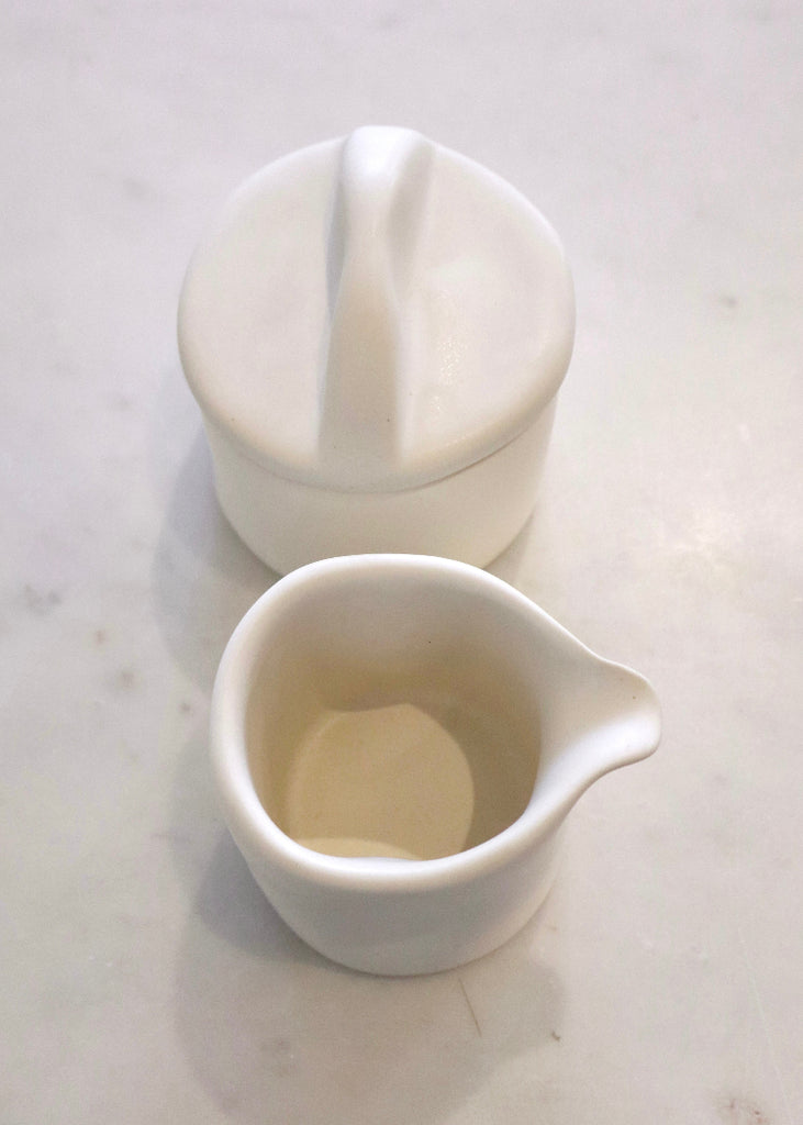 Alex Marshall Studios | Creamer + Sugar Bowl | Matte White