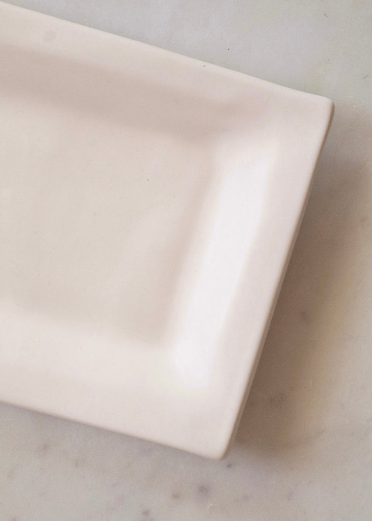 Alex Marshall Studios | Small Rectangle Platter | Matte White