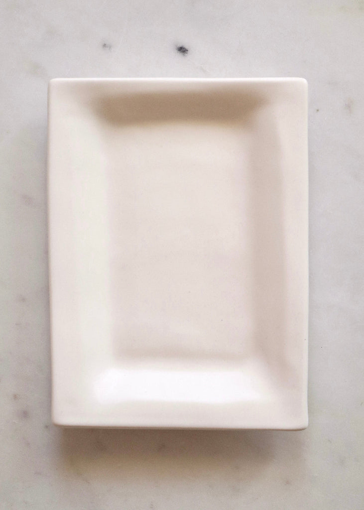 Alex Marshall Studios | Small Rectangle Platter | Matte White