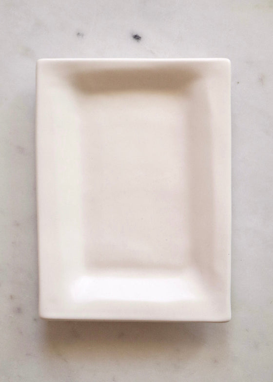 Alex Marshall Studios | Small Rectangle Platter | Matte White