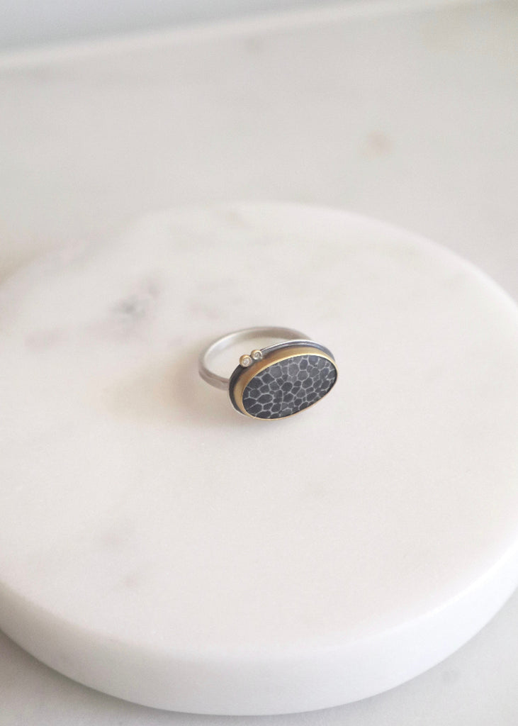Ananda Khalsa | Bryozoan Fossil Ring
