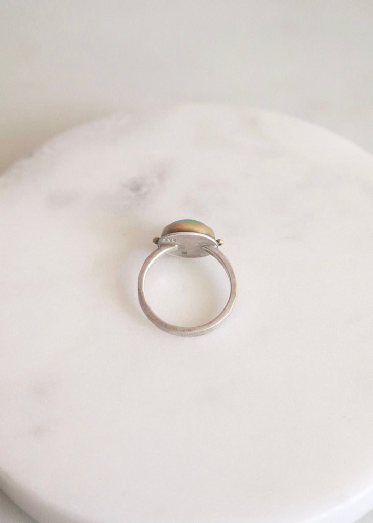 Ananda Khalsa | Chrysoprase Cabachon Ring