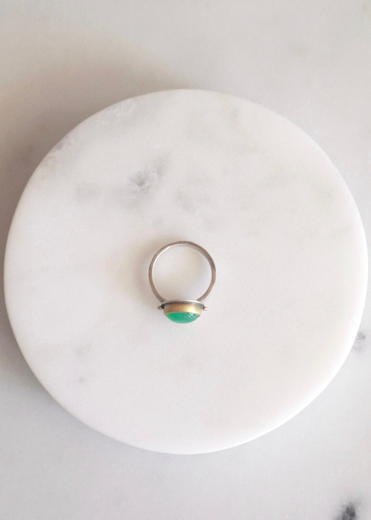 Ananda Khalsa | Chrysoprase Cabachon Ring