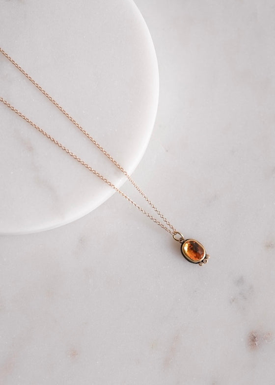 Ananda Khalsa | Rosecut Citrine Oval Necklace