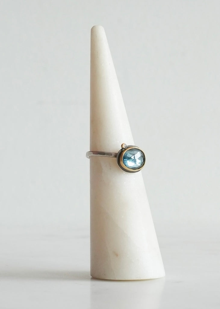 Ananda Khalsa | Rosecut London Blue Topaz Ring