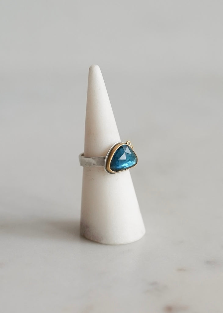 Ananda Khalsa | Rosecut London Blue Topaz Ring
