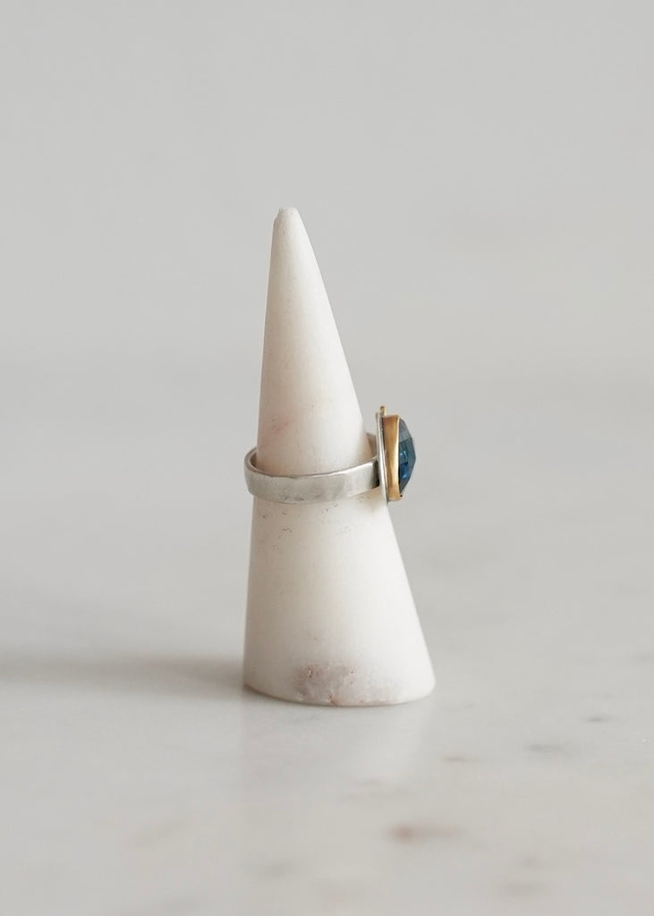 Ananda Khalsa | Rosecut London Blue Topaz Ring