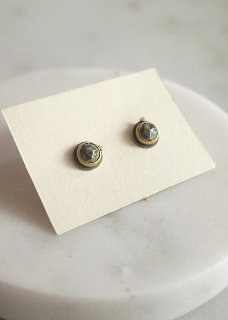 Ananda Khalsa | Rosecut Pyrite Stud Earring