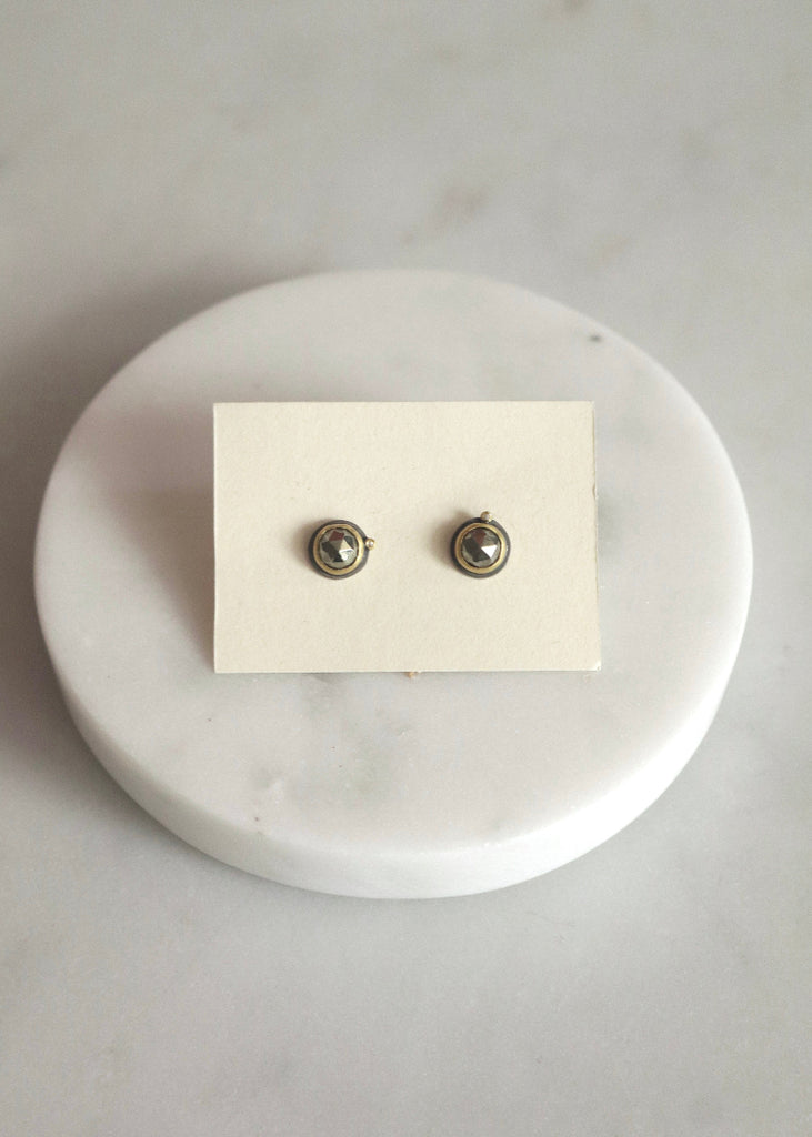 Ananda Khalsa | Rosecut Pyrite Stud Earring