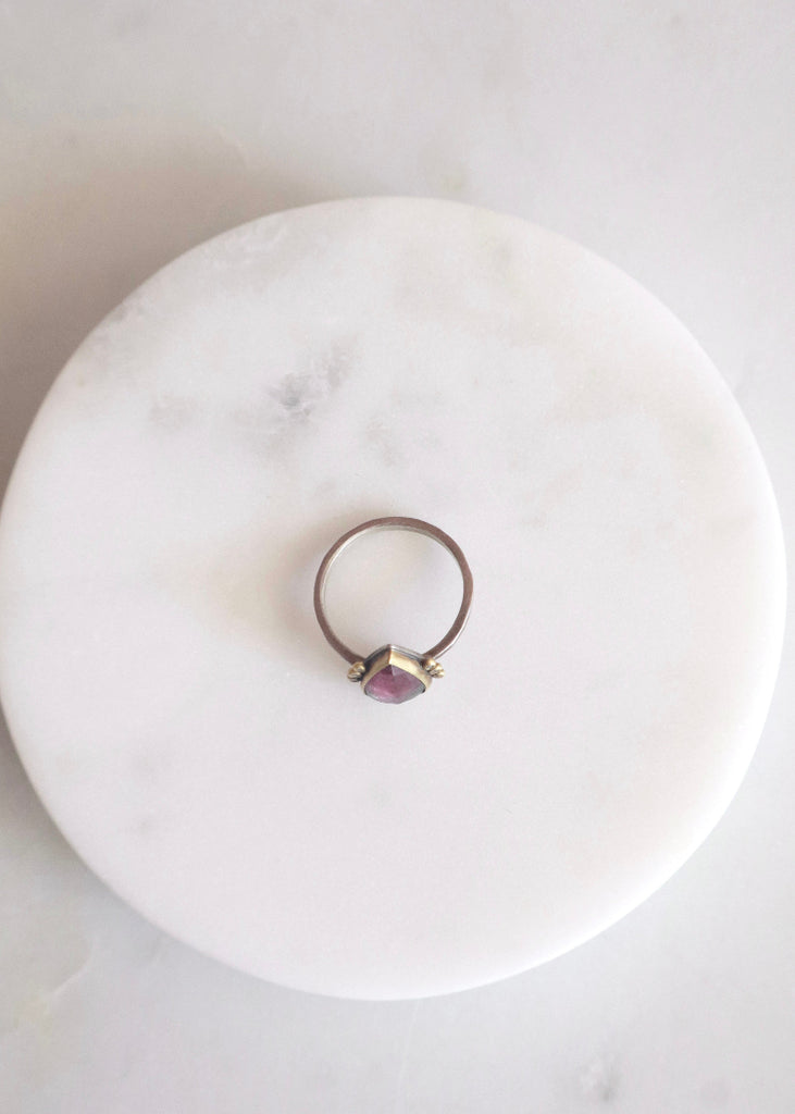 Ananda Khalsa | Rosecut Teardrop Watermelon Tourmaline Ring