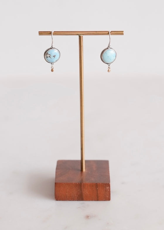 Ananda Khalsa | Round Turquoise Earring