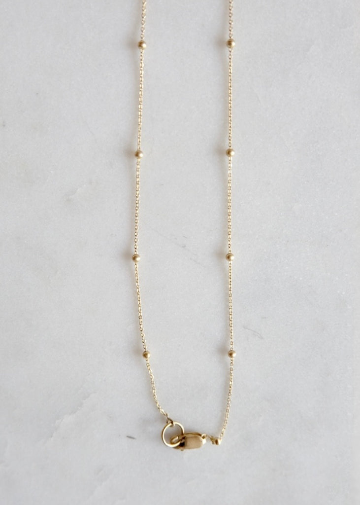 Ananda Khalsa | Teal Tourmaline Necklace with 1 Diamond