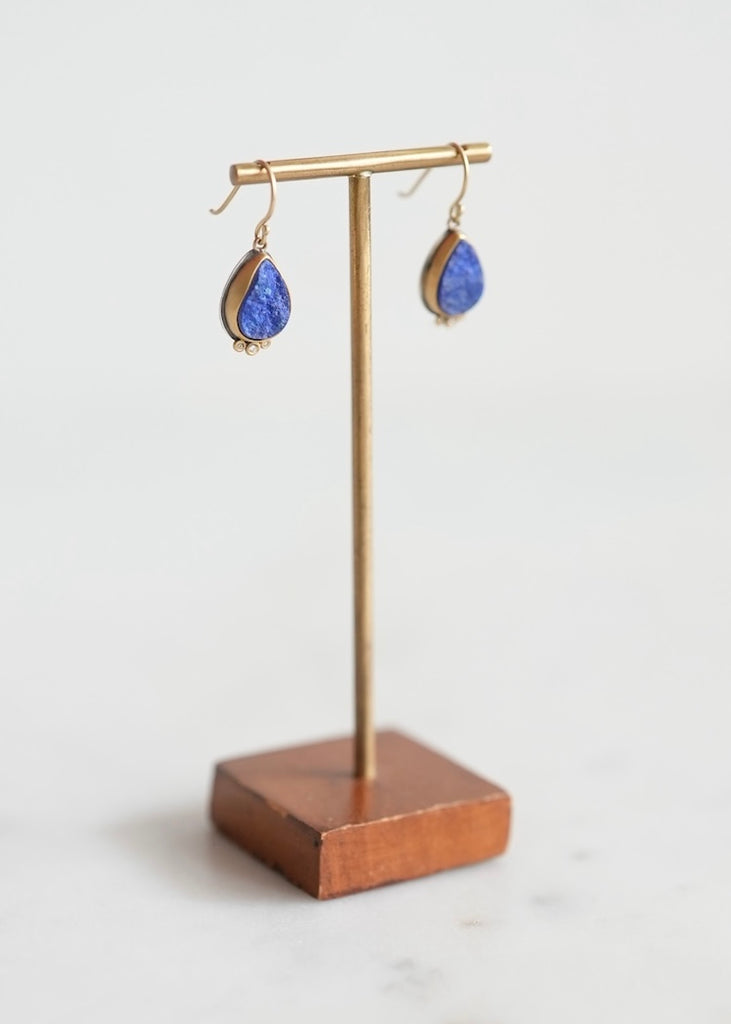 Ananda Khalsa | Teardrop Lapis Earring