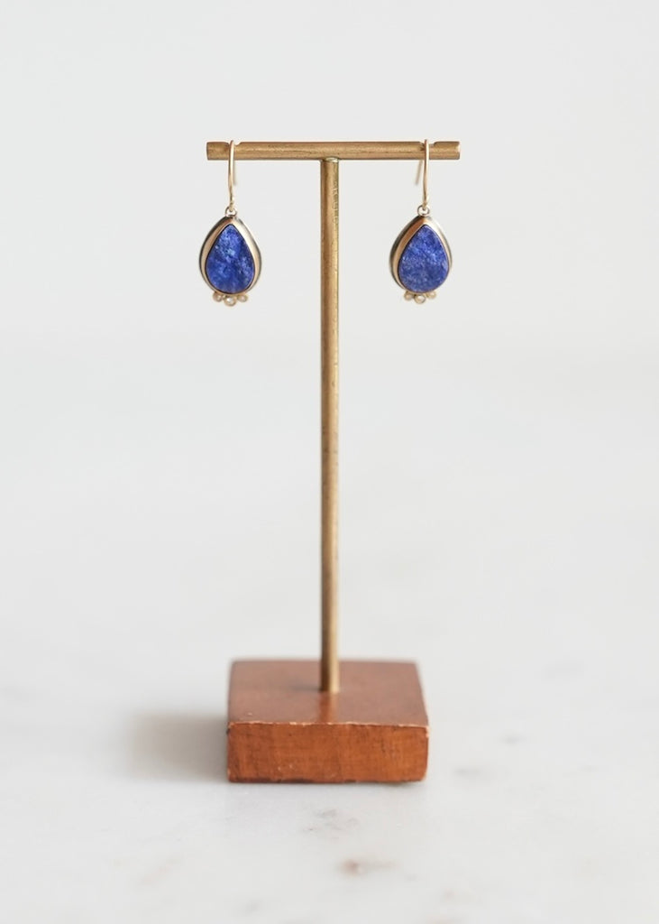 Ananda Khalsa | Teardrop Lapis Earring