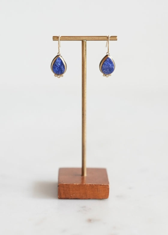 Ananda Khalsa | Teardrop Lapis Earring