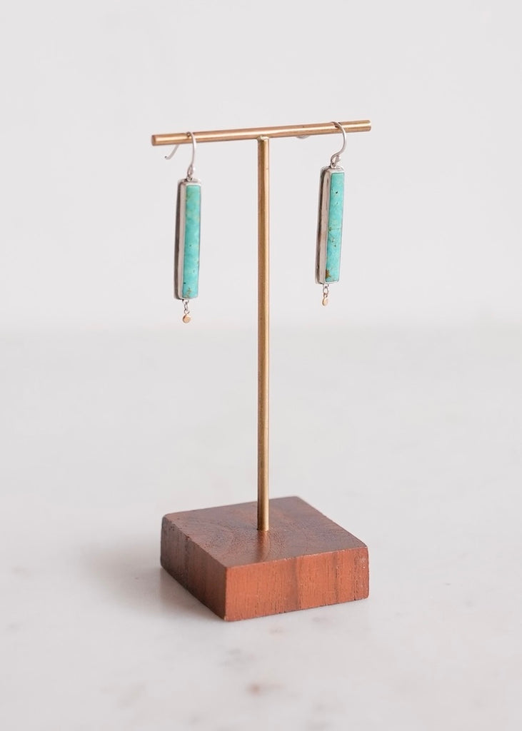 Ananda Khalsa | Turquoise Bar Earring