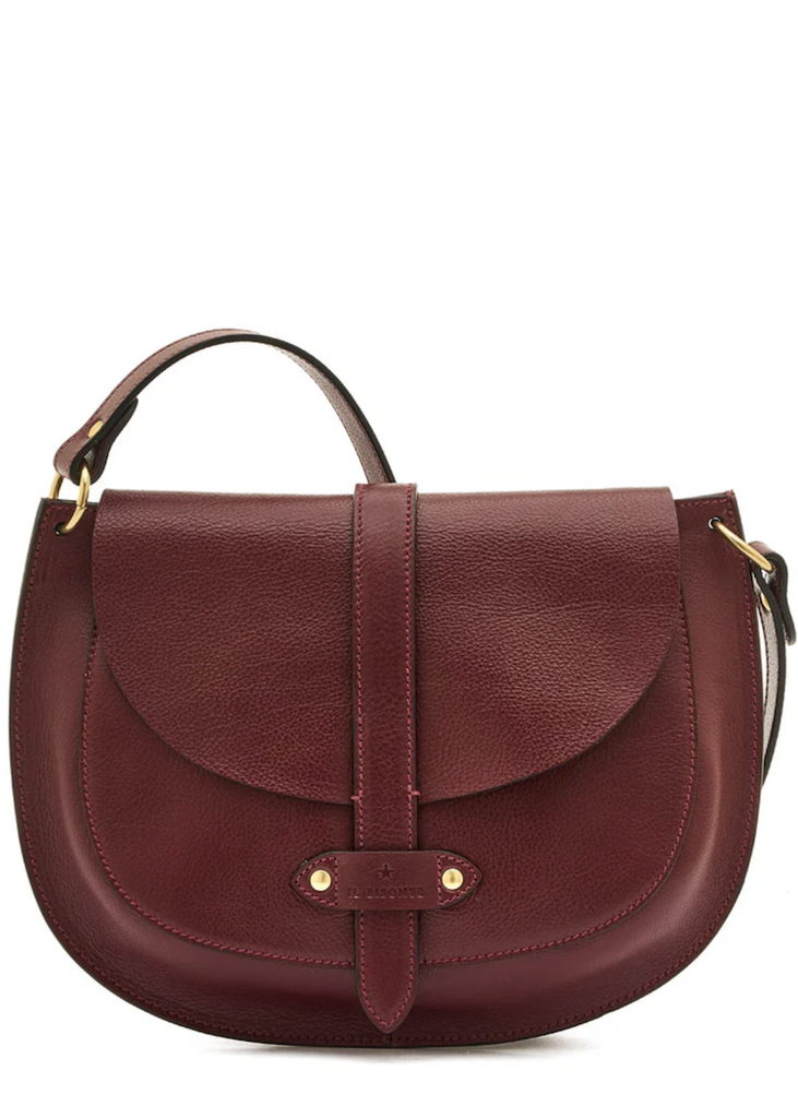 Archivio Saddle Crossbody Bag Black Cherry