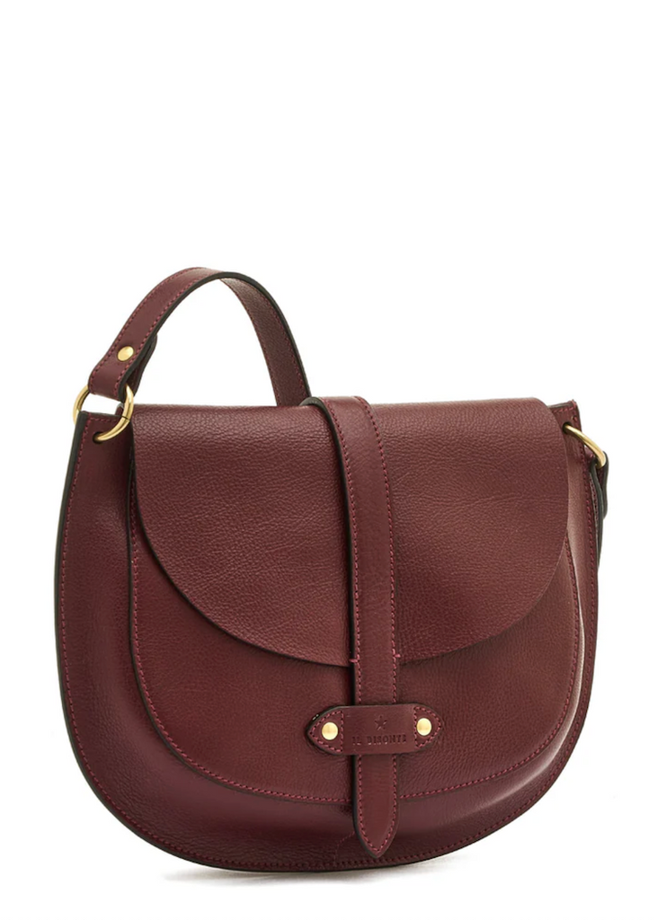Archivio Saddle Crossbody Bag Black Cherry