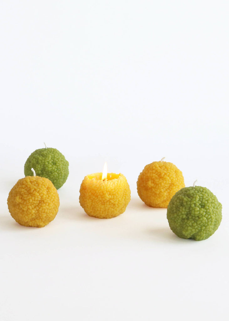 Artifaqt | Osage Orange Beeswax Candle | Yellow