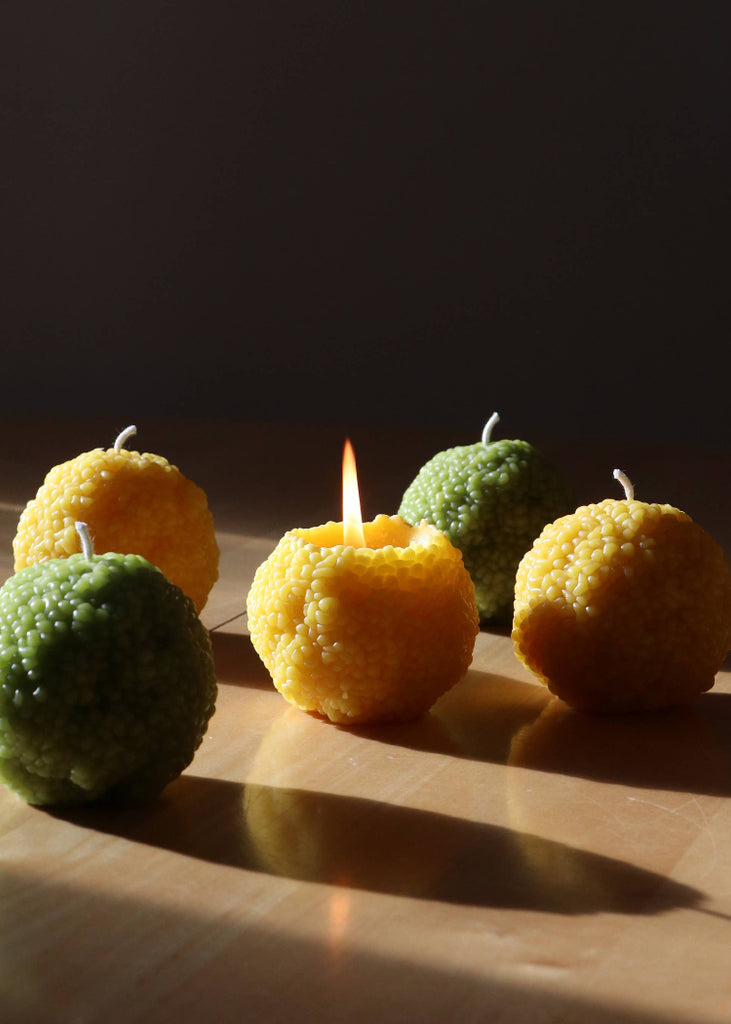 Artifaqt | Osage Orange Beeswax Candle | Yellow