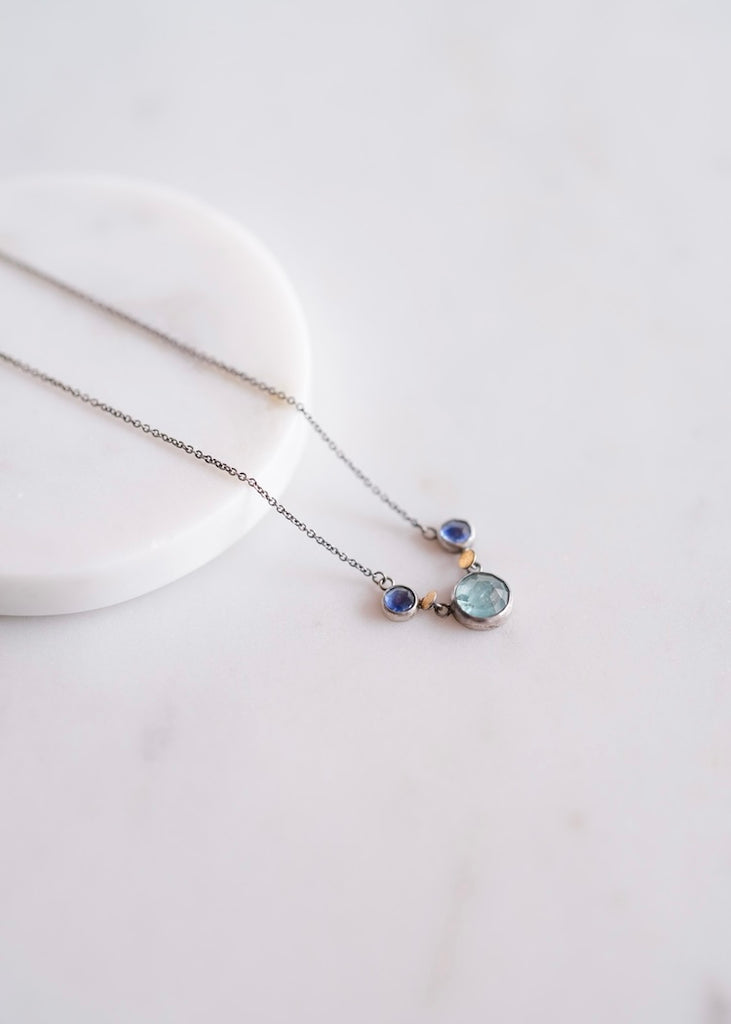 Austin Titus | Aqua + Blue Kyanite Necklace