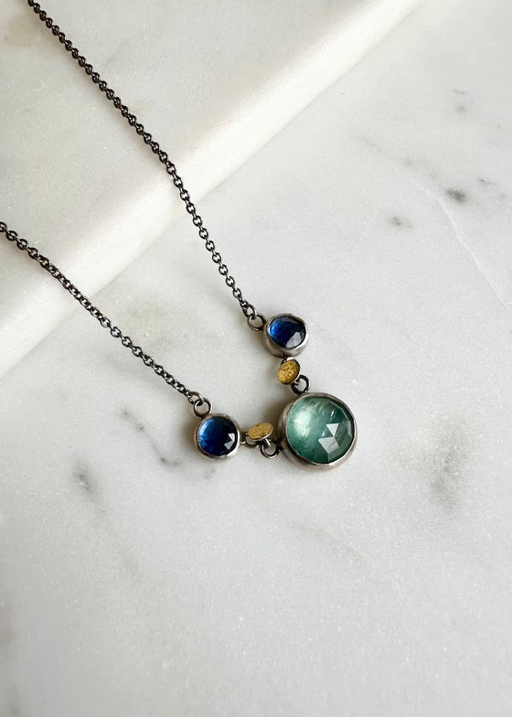 Austin Titus | Aqua + Blue Kyanite Necklace