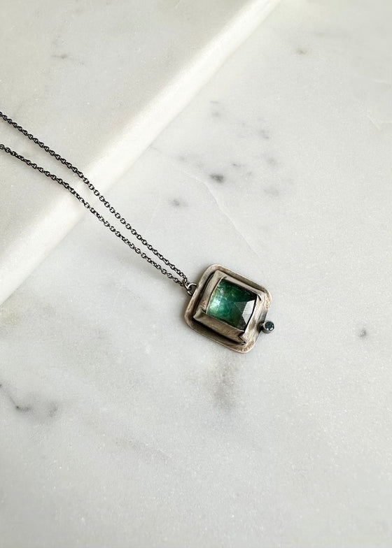Austin Titus | Green Kyanite + Zircon Necklace