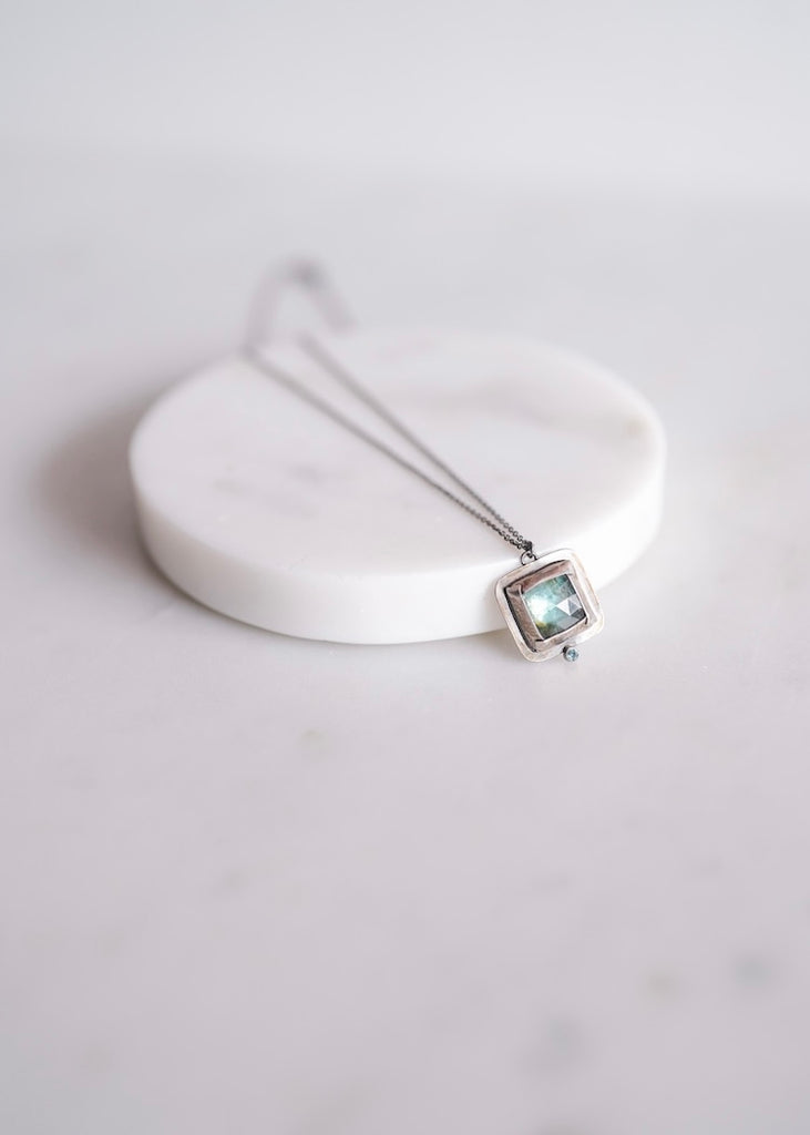 Austin Titus | Green Kyanite + Zircon Necklace
