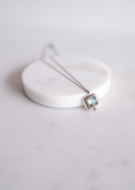 Austin Titus | Green Kyanite + Zircon Necklace