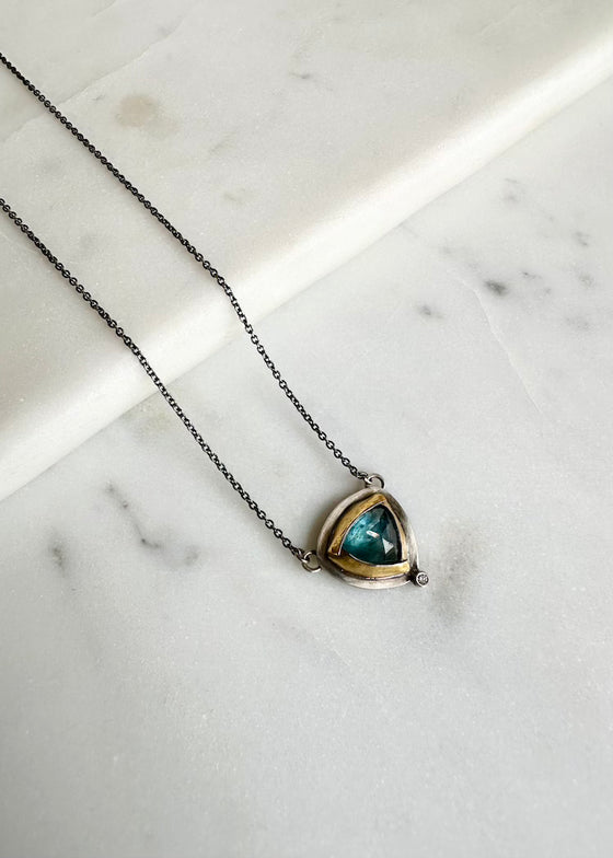 Austin Titus | Kyanite + Diamond Necklace