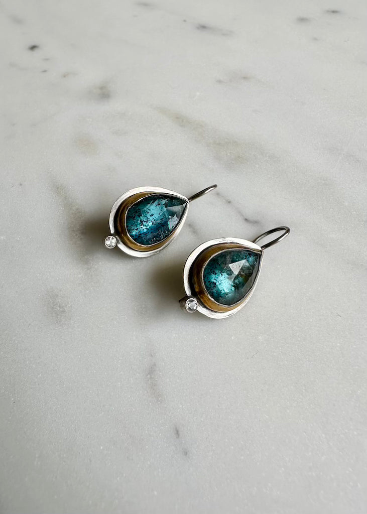 Austin Titus | Teal Kyanite + Topaz Earring