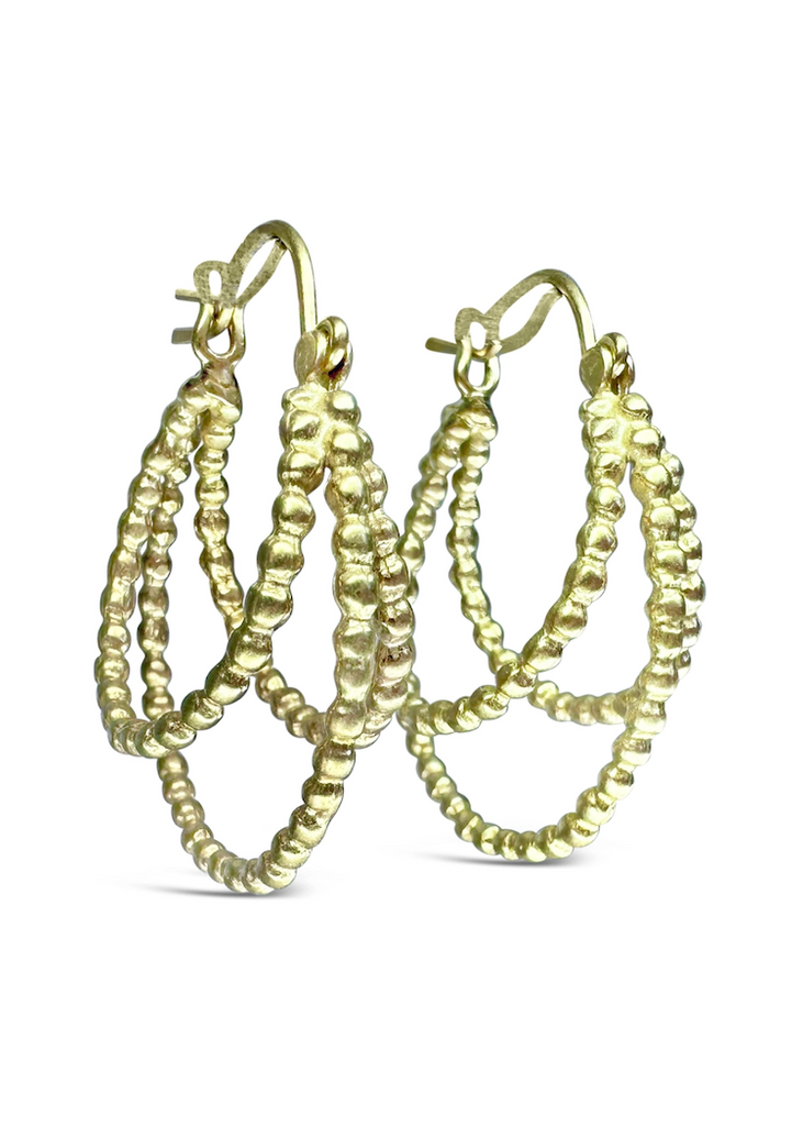 Austin Titus | Triple Beaded Hoops